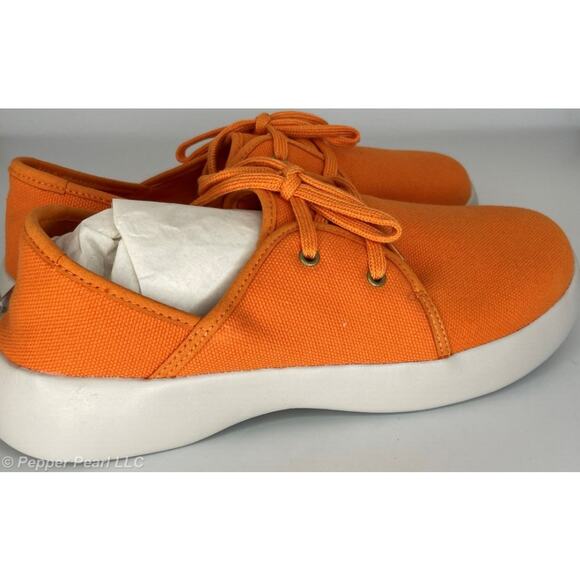 Women's Size 6 Orange Canvas Espadrille Sneaker Comfort Walking Work Casual Shoe - Picture 4 of 11